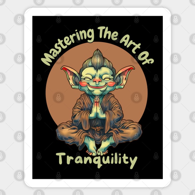 Goblin in yoga and Zen for Spatiality Sticker by Japanese Fever